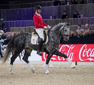 Domien Michiels & BWP-goedgekeurde dressuurhengst Panthero vd Vogelzang winnen 5-jarigen